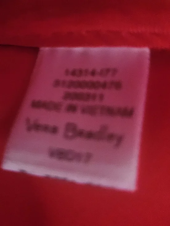 Vera Bradley Quilted Floral Backpack - Red and Black - Picture 10 of 12